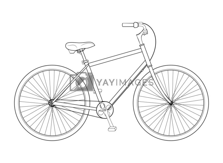 Велосипед карандашом