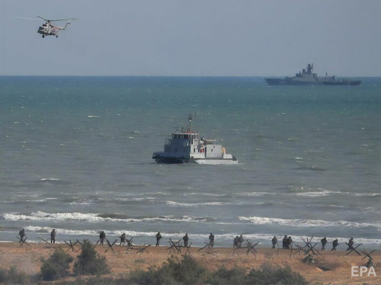 Учения морской пехоты каспийской флотилии