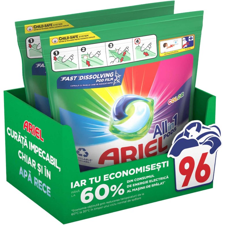 Капсулы для стирки ariel горный родник