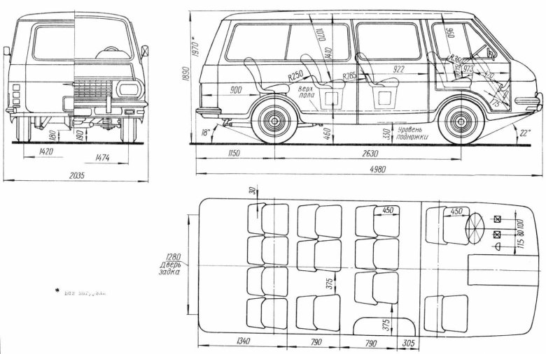 Раф 2203 микроавтобус характеристики