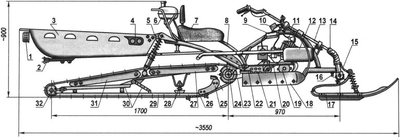 Чертежи снегохода буран