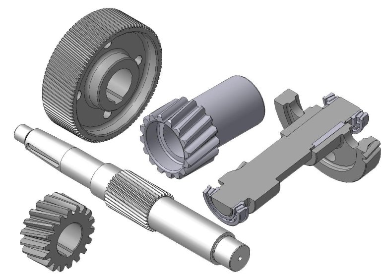 Вал с шестерней