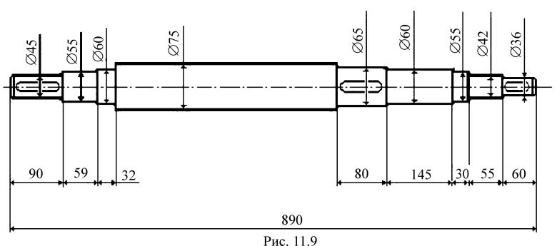 Чертеж вала насоса к160/30