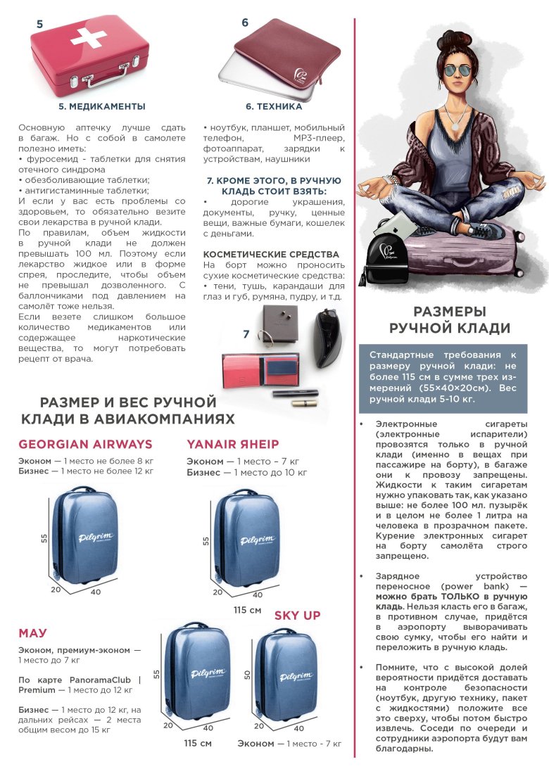 Аэрофлот нормы ручной клади