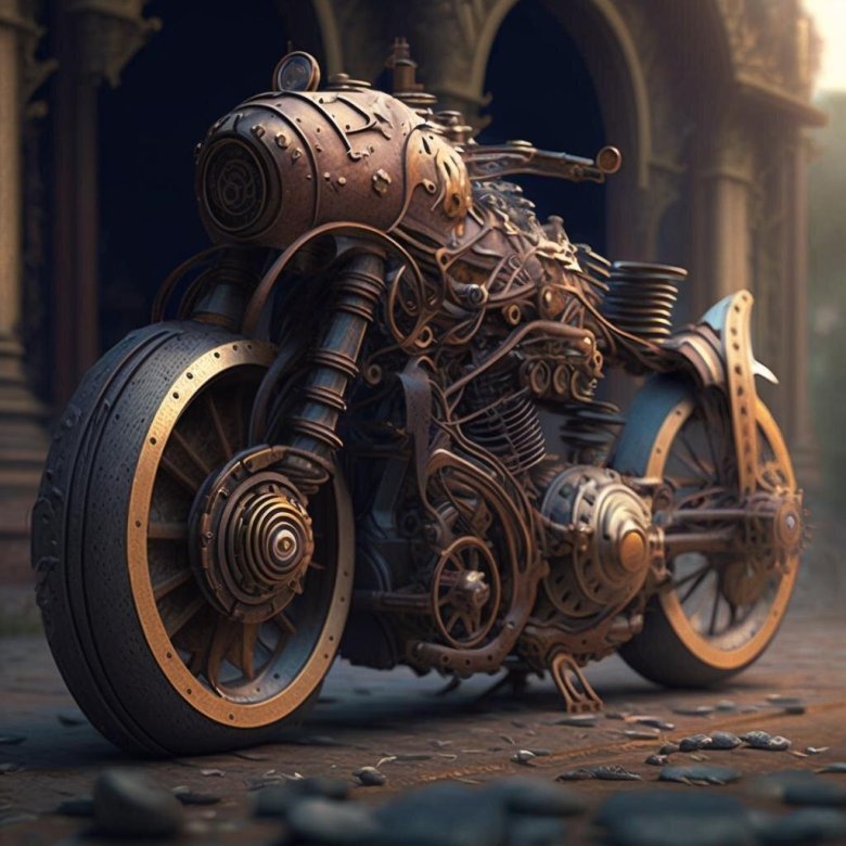 Стимпанк мотоцикл