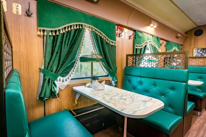 Ретропоезд рускеала вагон ресторан