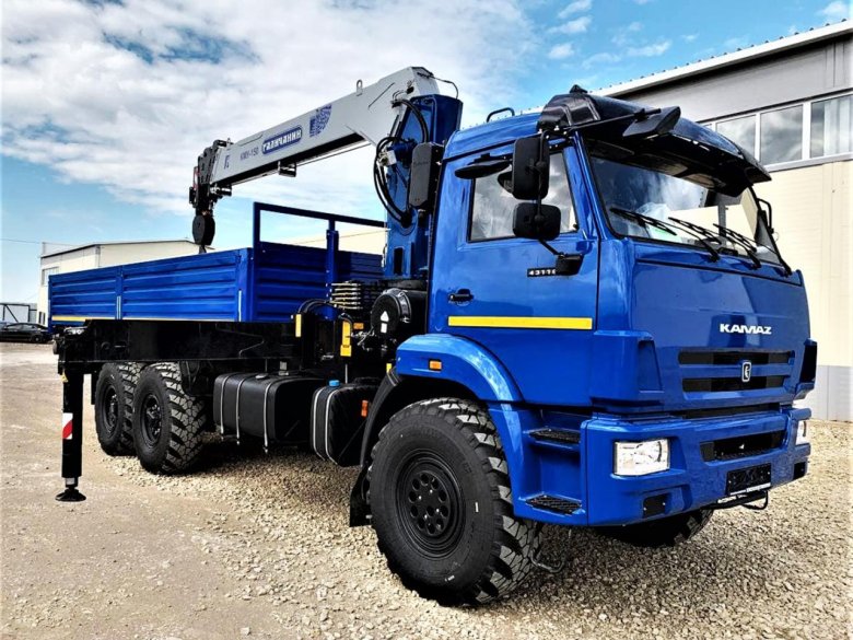 Бортовой камаз 43118 с кму-150 галичанин