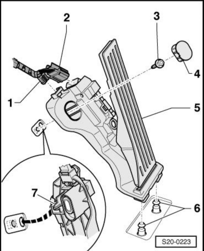 Педаль газа фольксваген пассат б6