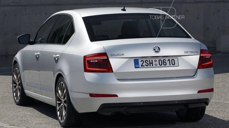 Skoda Octavia a8 сзади