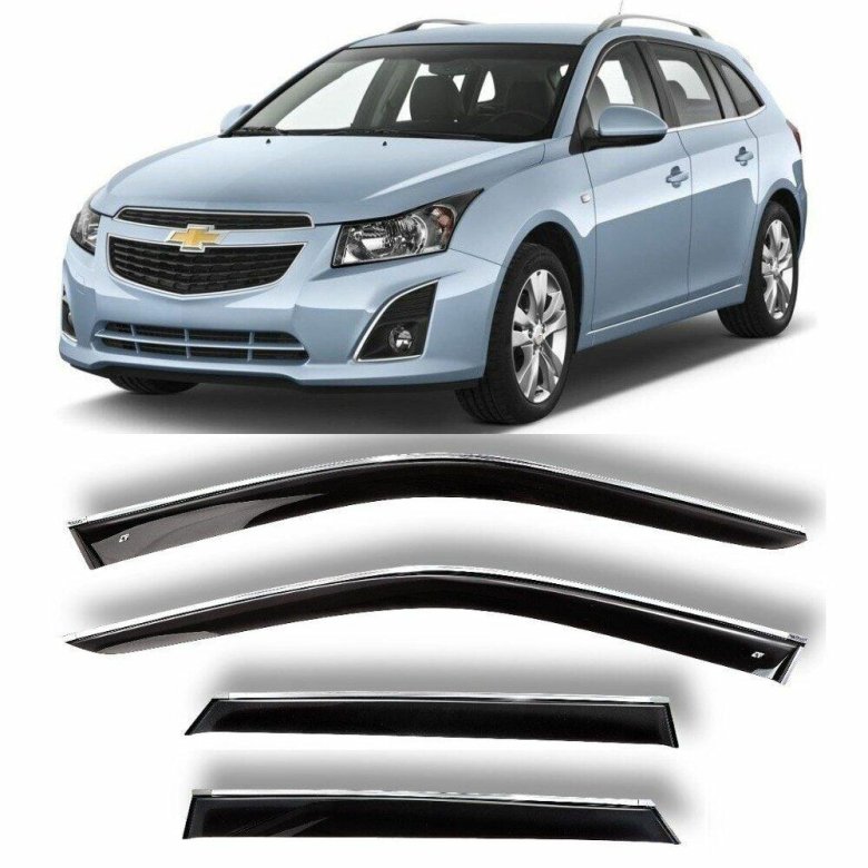 Дефлекторы окон накладные chevrolet cruze