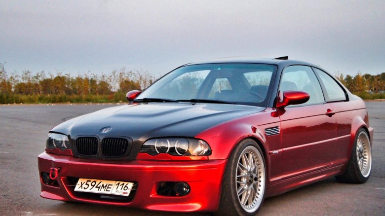 BMW 3 e46 красный Кэнди