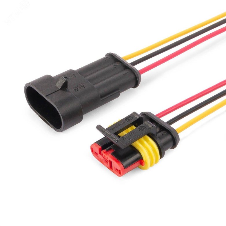 РГА-3п с проводом разъем герметичный автомобильный 3pin с проводом