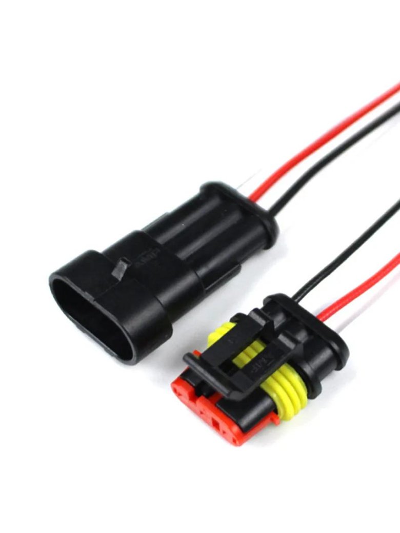 Разъем автомобильный электрический герметичный 2pin