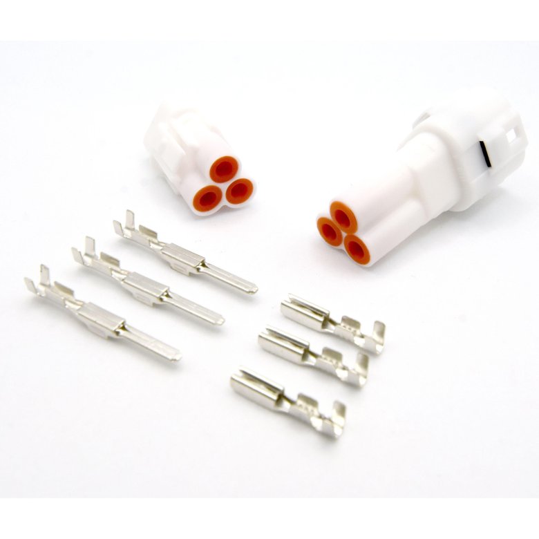 Водонепроницаемый разъем на 3 контакта (набор мама+папа)