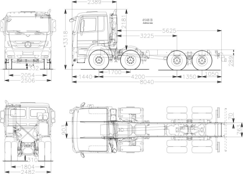 Volvo тягач чертеж