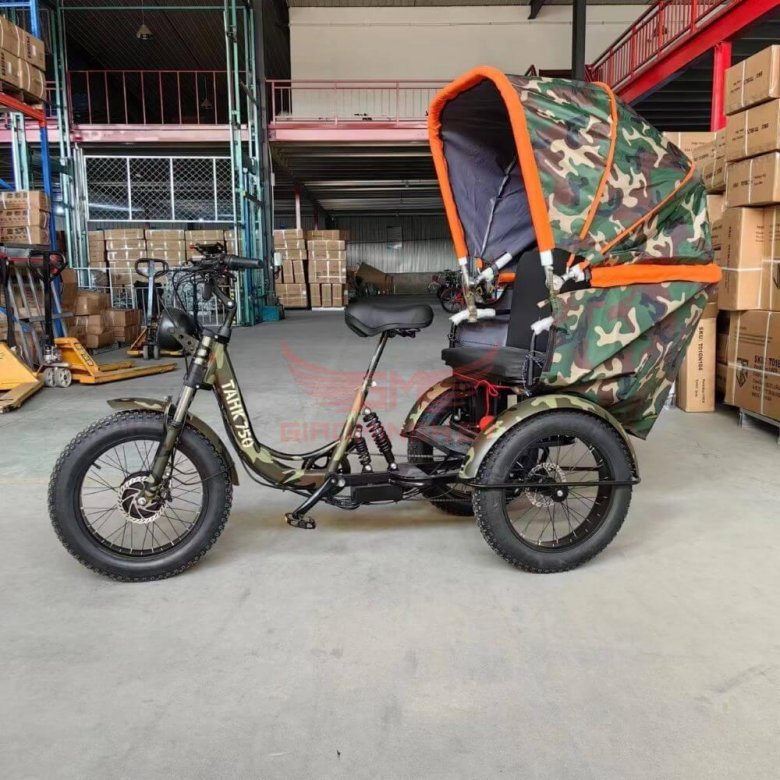 Электровелосипед трехколесный ok-350e 20"6 скор.