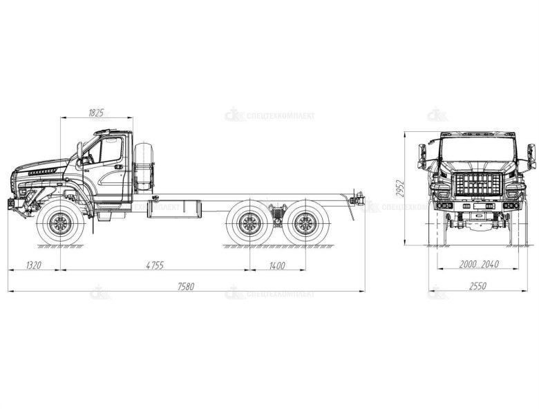 Урал 4320 6х6 шасси