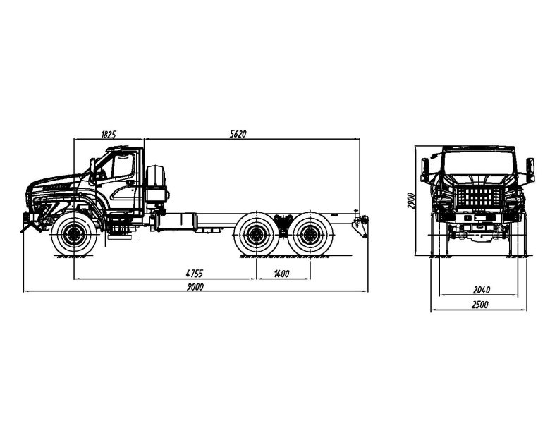 Урал 6х6 шасси