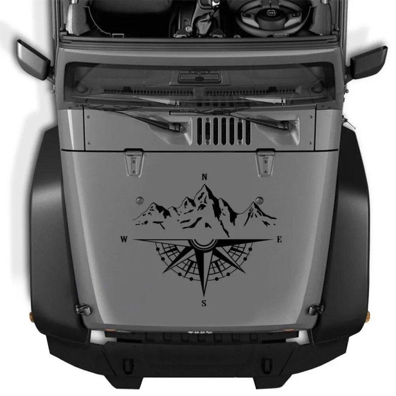 Наклейка на машину компас