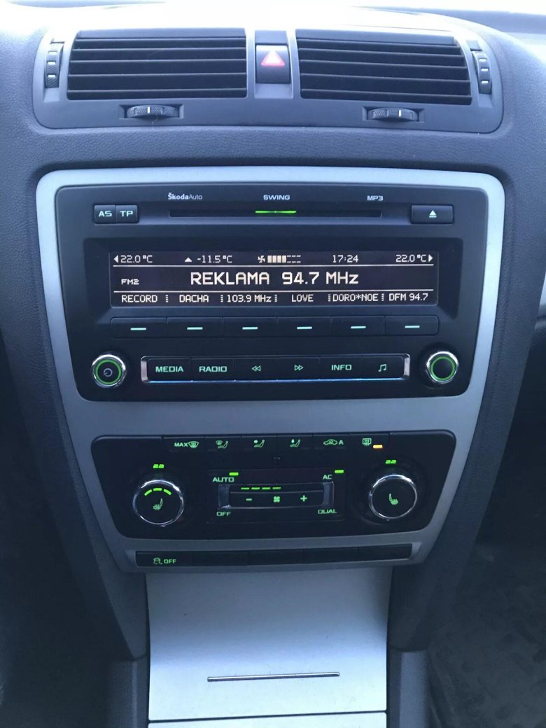 Штатная магнитола Octavia a5