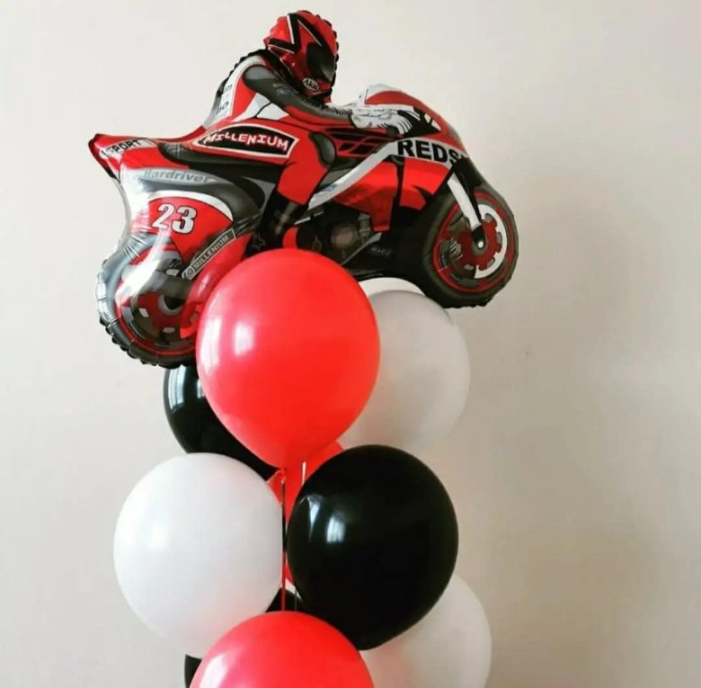 Шары с мотоциклом