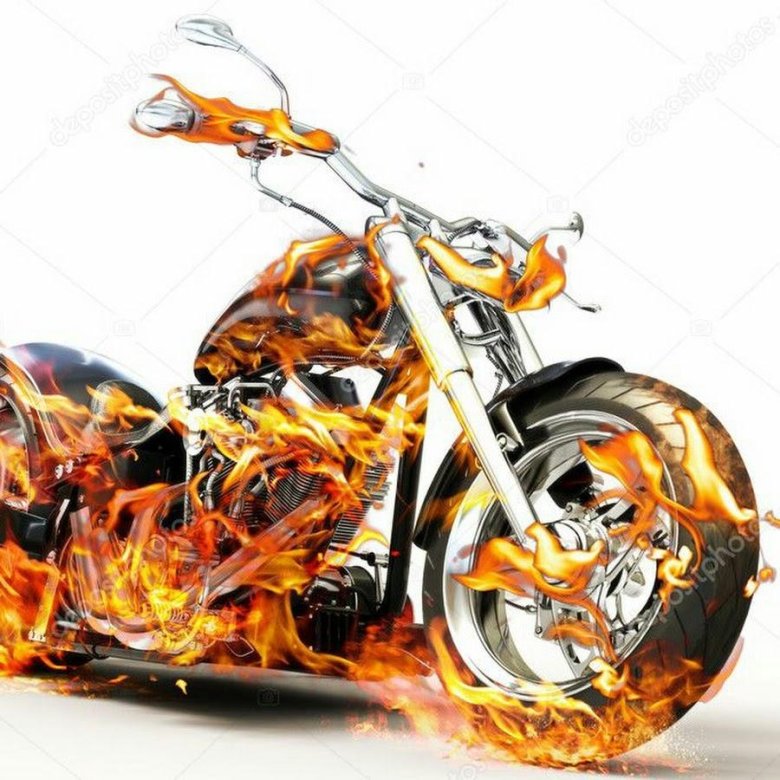 Огненное колесо мотоцикла