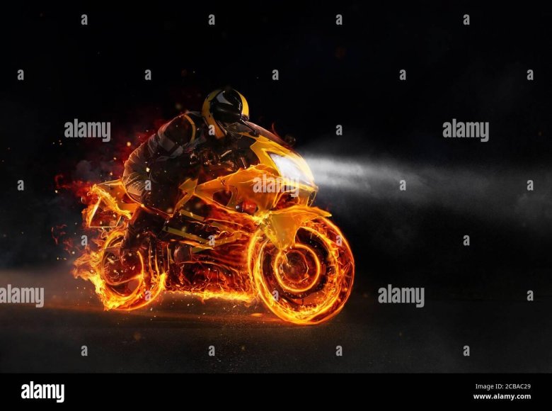 Огненное колесо мотоцикла