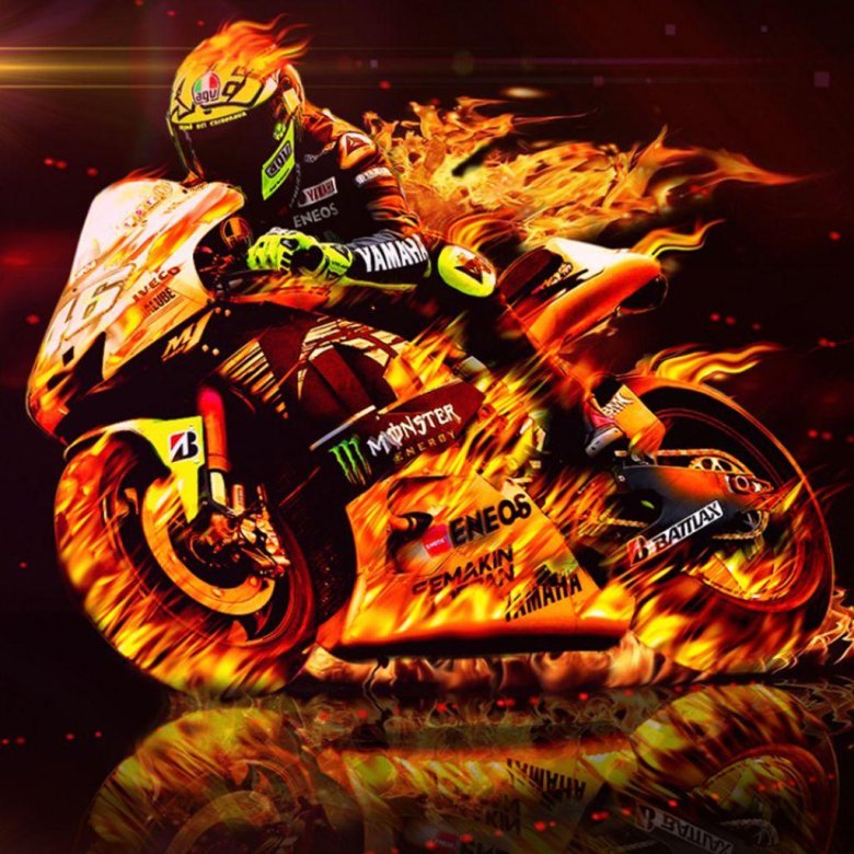 Неоновый мотоцикл