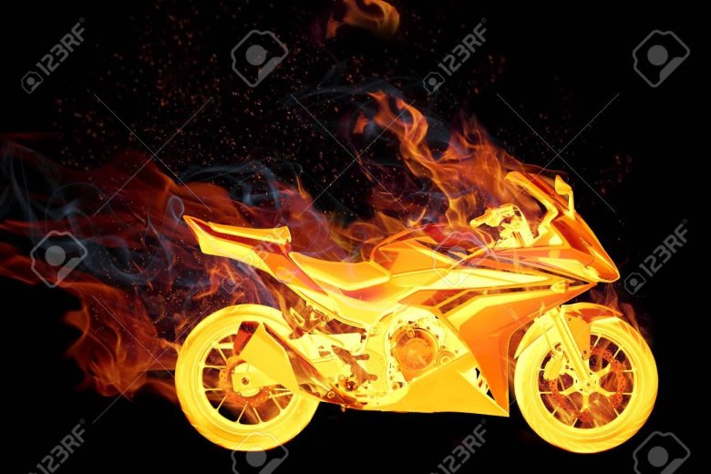 Огненное колесо мотоцикла