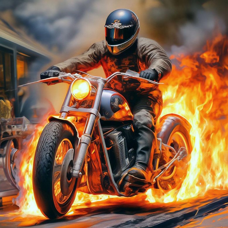 Призрачный гонщик на мотоцикле