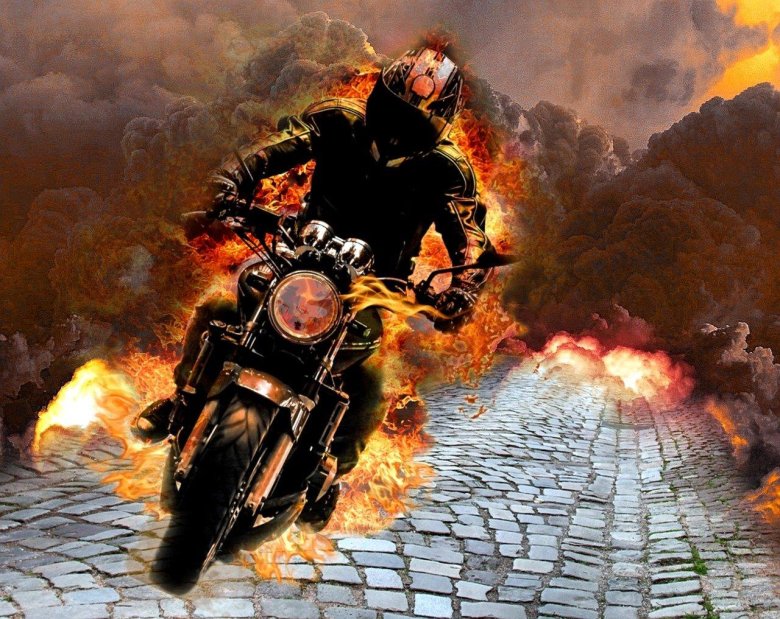 Огненный мотоцикл
