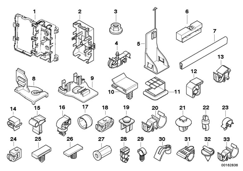 Держатель проводов БМВ е46