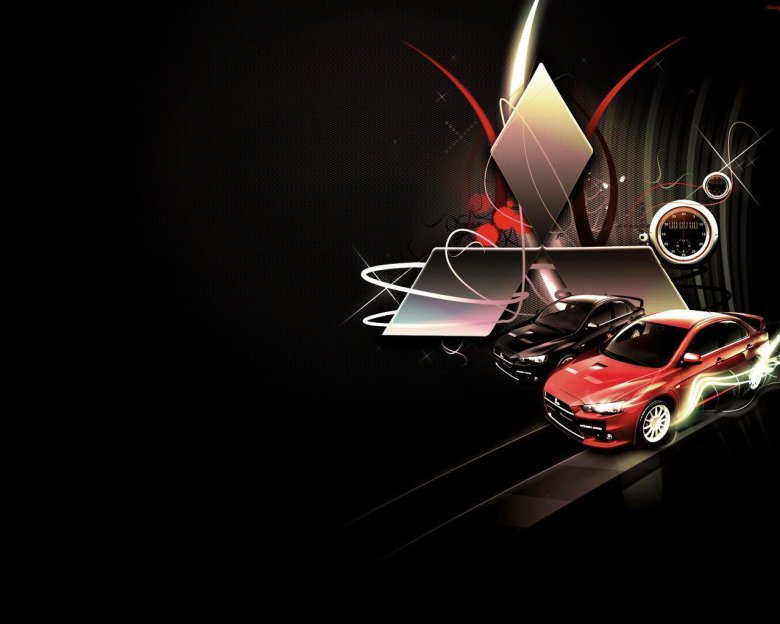 Автомобиль на черном фоне