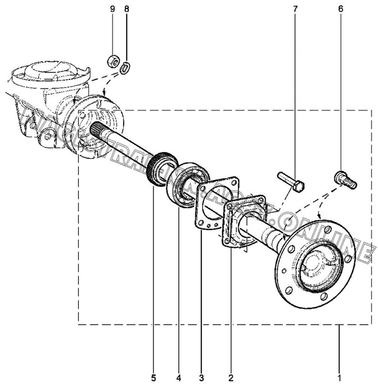 Нива 2123 задняя полуось схема