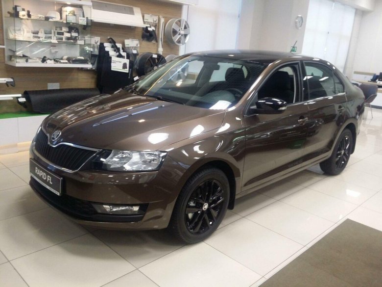 Коричневый Шкода Рапид Блэк эдишн