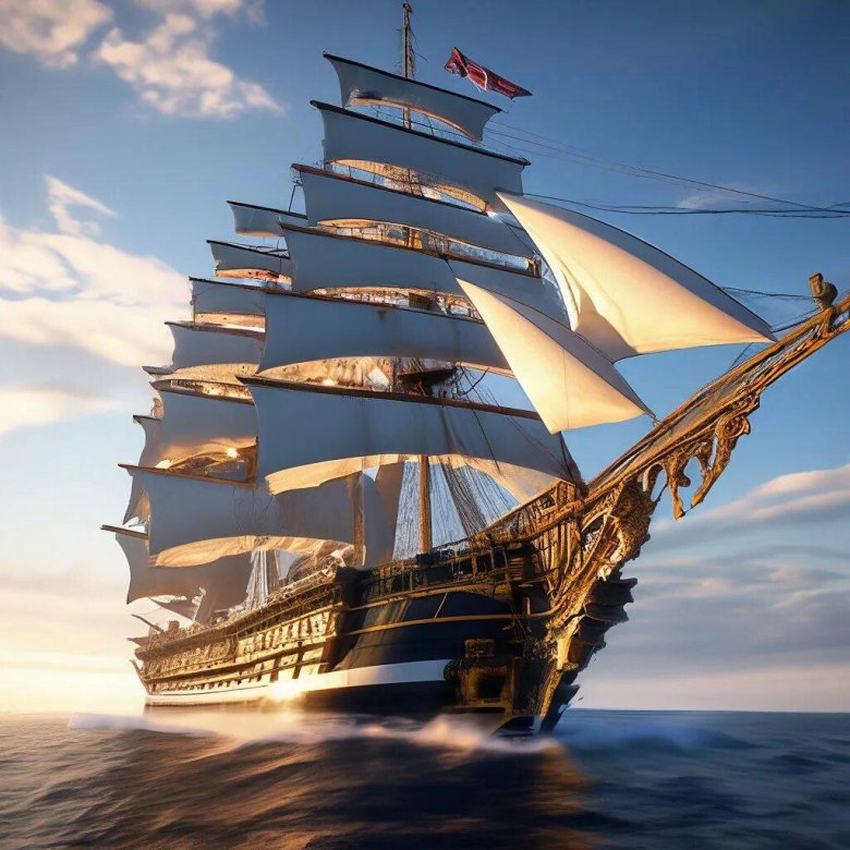 Корабли с парусами