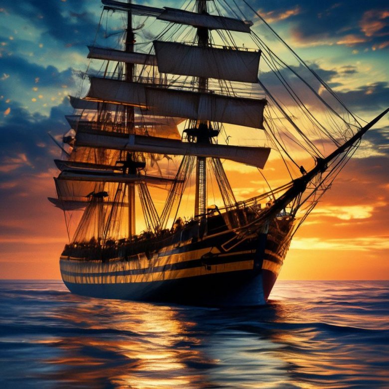 Корабль плывет