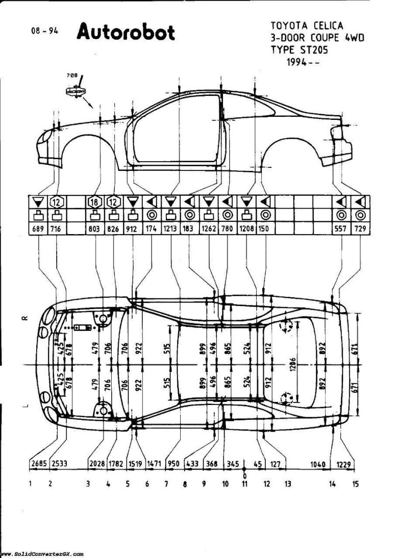 Габариты Тойота Марк 2 90 кузов