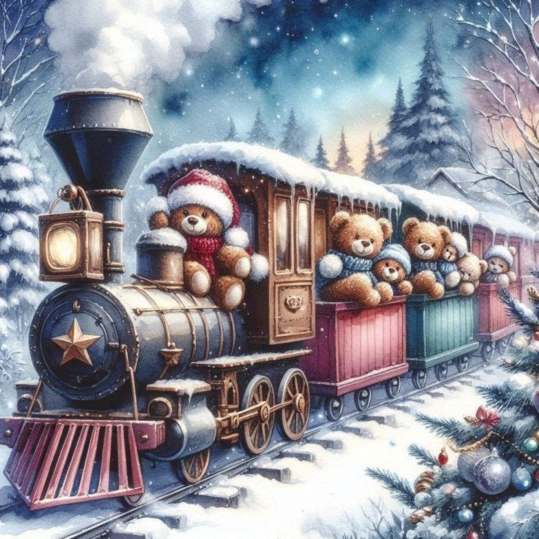 Новогодний паровоз