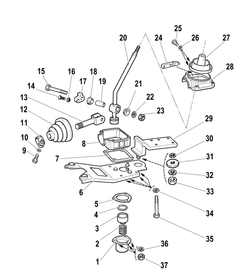 Схема кулисы КПП Нива Шевроле