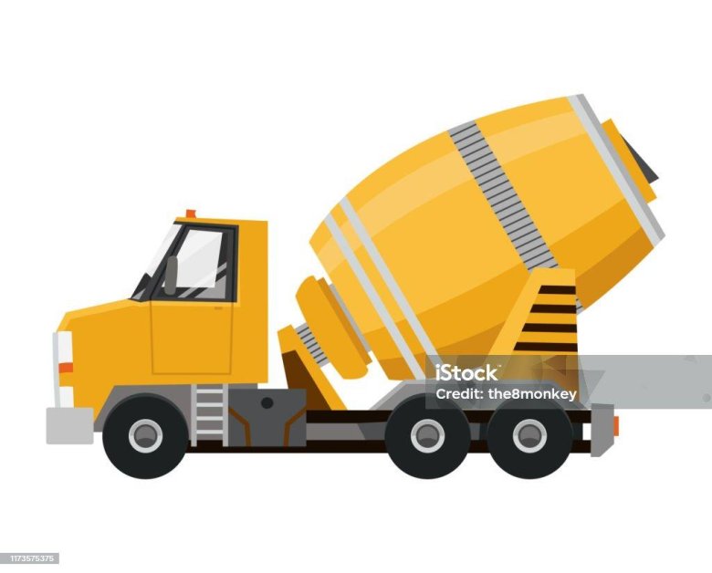 Бетоновоз вектор