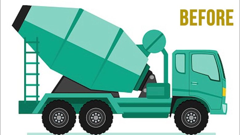 Бетоновоз вектор