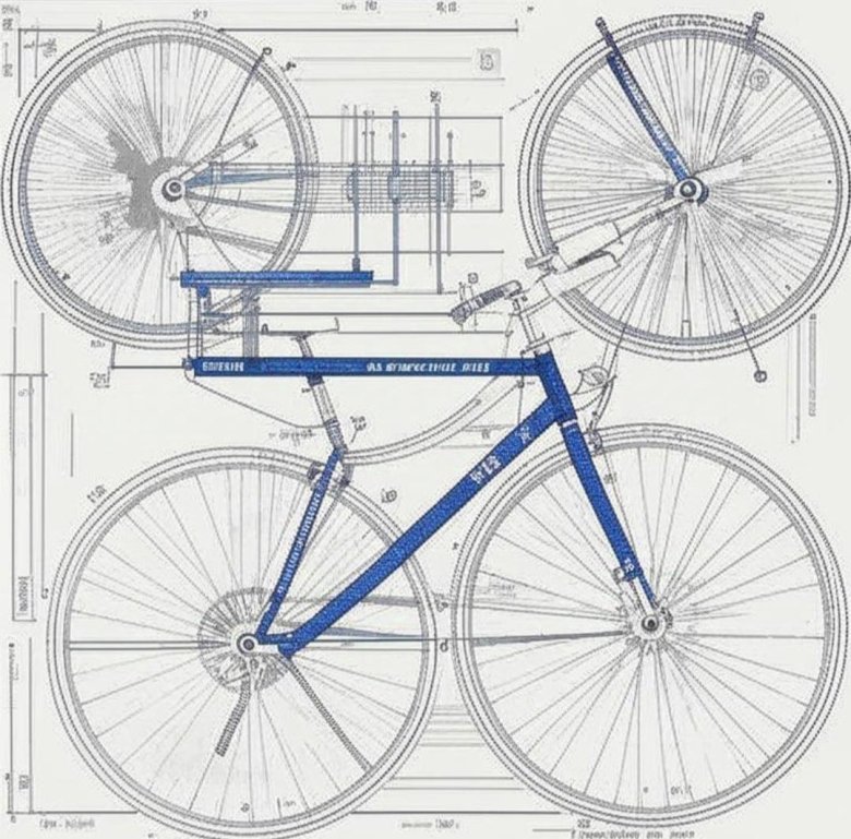 Велосипедная рама чертеж