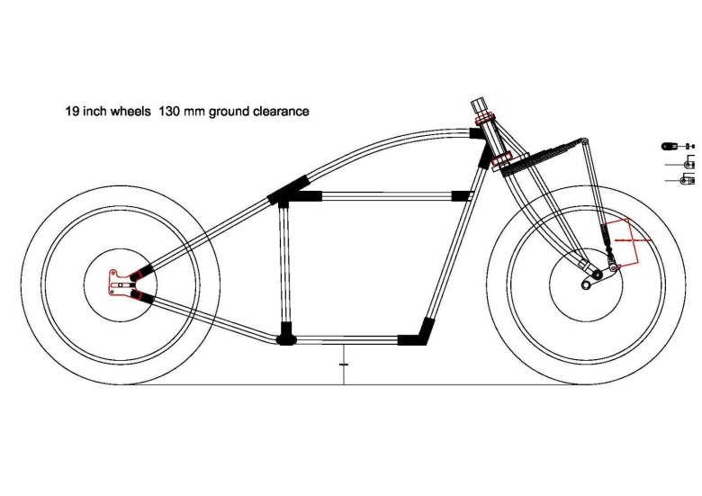 Чертеж рамы питбайка 125