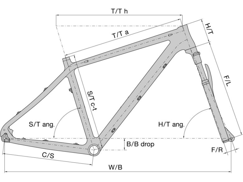 МТБ рама чертеж