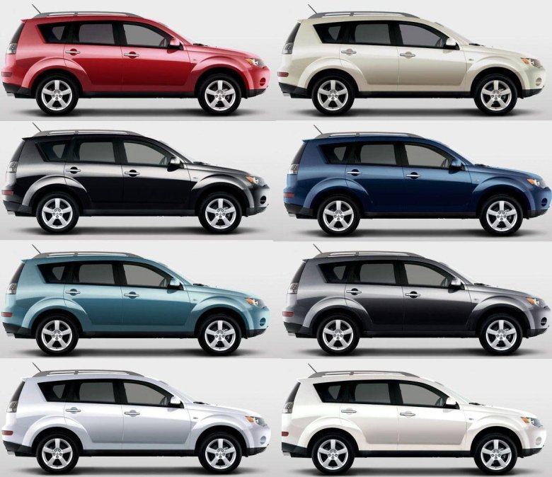 Mitsubishi Outlander цвета