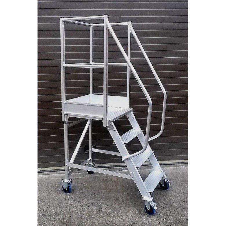 Стремянка передвижная алюминиевая Авиационная спа-2,1а (3,5х1,0/1,65)л