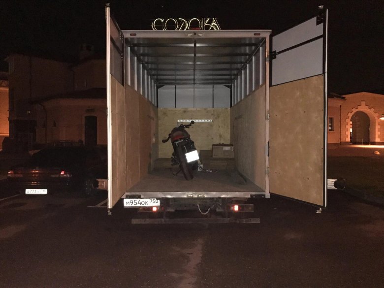 Крепление мотоцикла в кузове газели