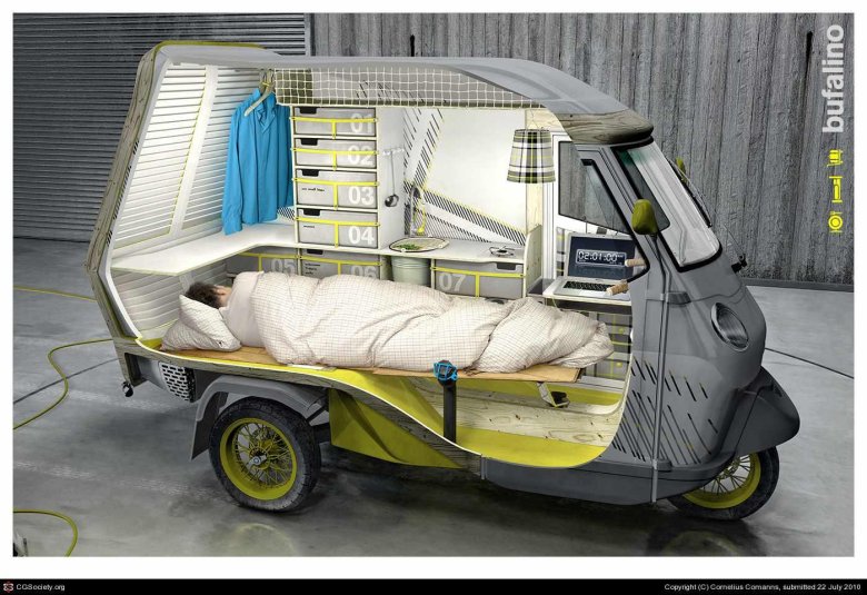 Piaggio ape 50 — bufalino кемпер