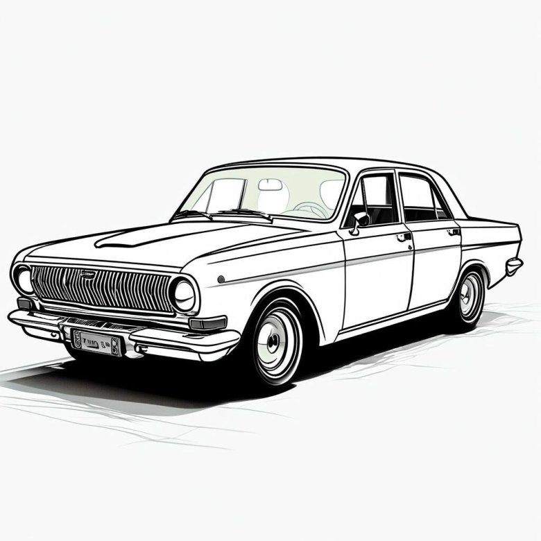 Раскраска машина волга